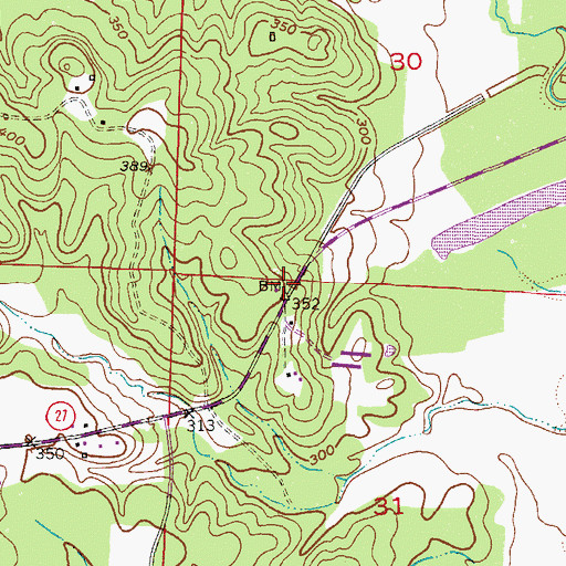 Topographic Map of Cornhill (historical), AR