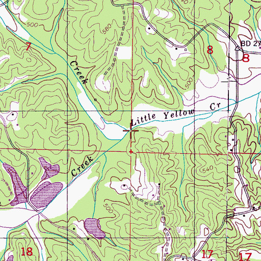 Topographic Map of Marlar Creek, MS