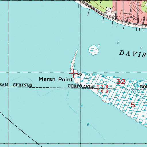 Topographic Map of Marsh Point, MS