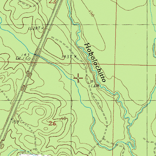 Topographic Map of Martin Cemetery, MS
