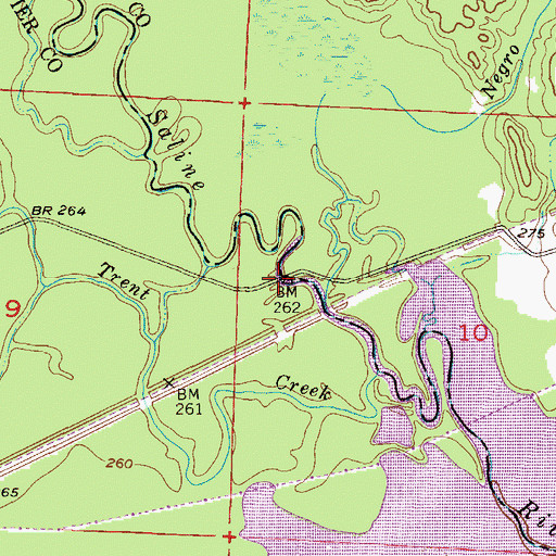 Topographic Map of Wood Side Bridge, AR