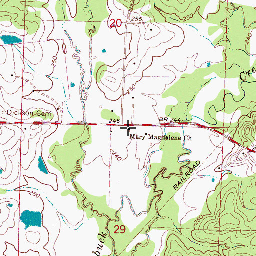 Topographic Map of Mary Magdalene Church, MS