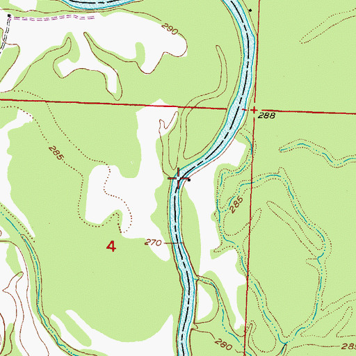 Topographic Map of Yellow Banks Landing, AR