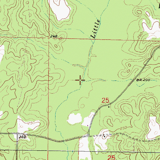 Topographic Map of Maxey Branch, MS