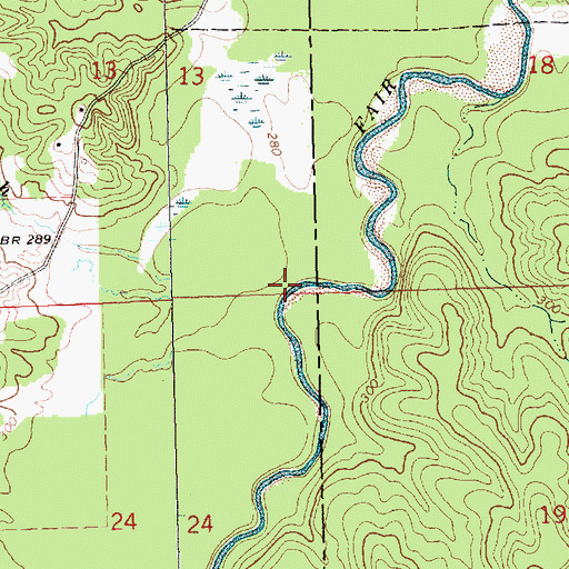 Topographic Map of Maxwells Branch, MS