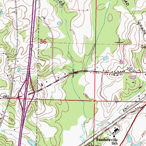 Topographic Map of Mayhaw Branch, MS