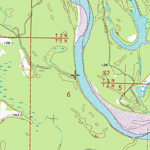 Topographic Map of Mays Creek, MS