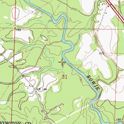 Topographic Map of McCall Creek, MS