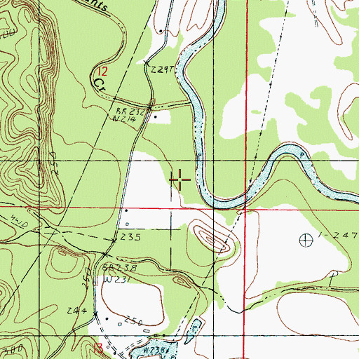 Topographic Map of McCants Creek, MS
