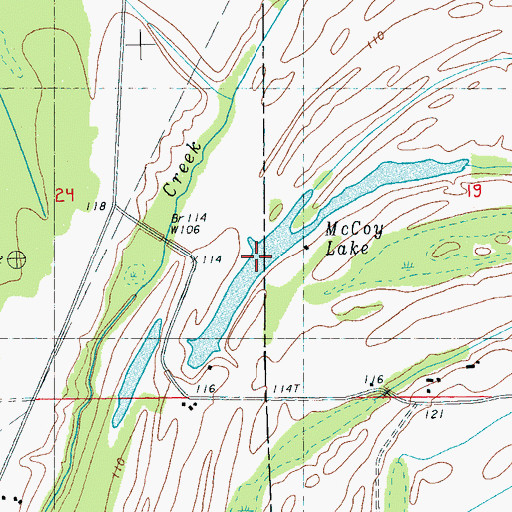 Topographic Map of McCoy Lake, MS