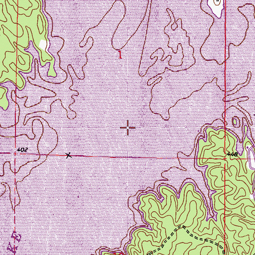 Topographic Map of McDougal Branch, MS