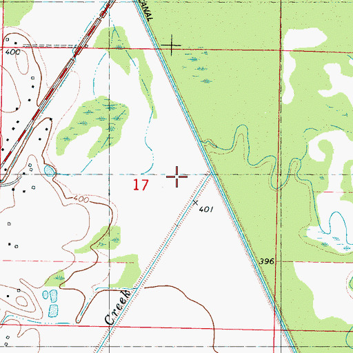 Topographic Map of McElroy Creek, MS