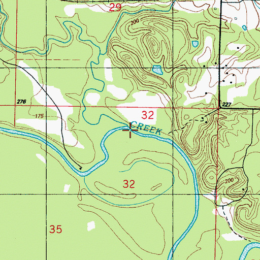 Topographic Map of McGee Creek, MS