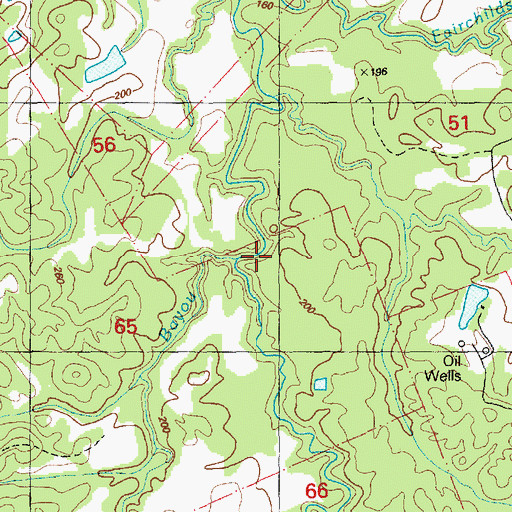 Topographic Map of McGinty Bayou, MS