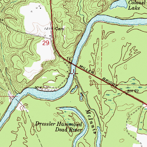 Topographic Map of McInnis Creek, MS