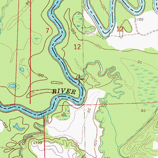 Topographic Map of McKee Creek, MS
