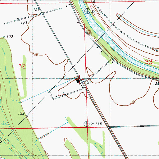 Topographic Map of McLean Spur, MS