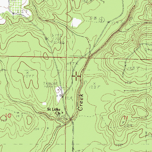 Topographic Map of McLeod Branch, MS