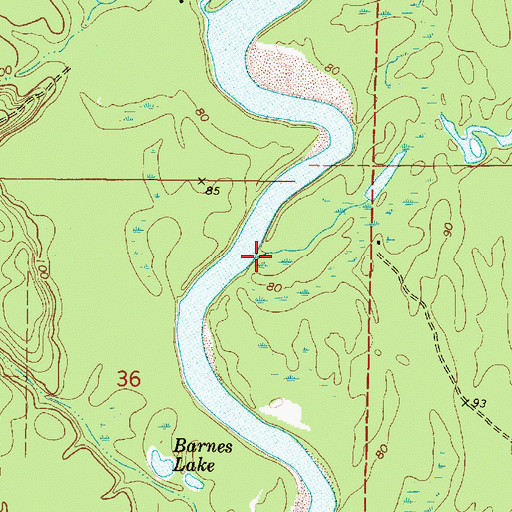 Topographic Map of McLeod Creek, MS