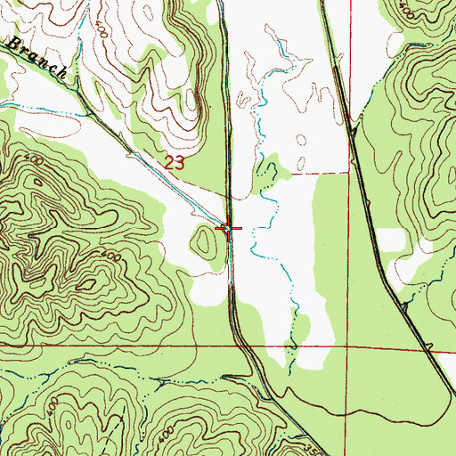 Topographic Map of McMullan Branch, MS