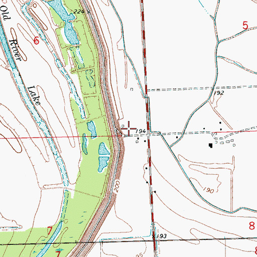 Topographic Map of McPete School, MS
