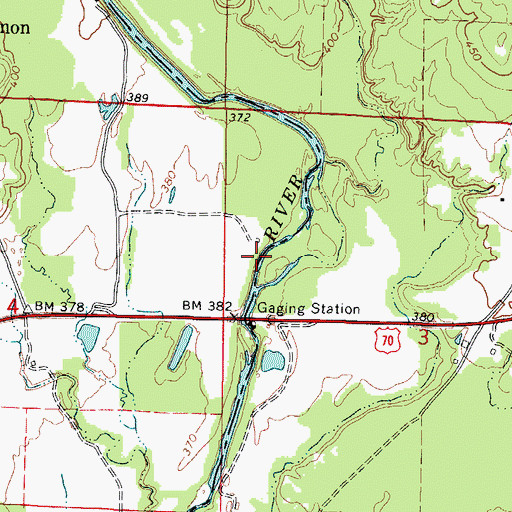 Topographic Map of Kolb Ford, AR