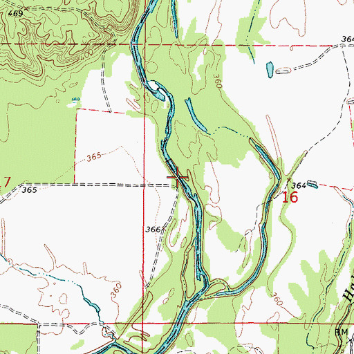 Topographic Map of Steel Ford, AR