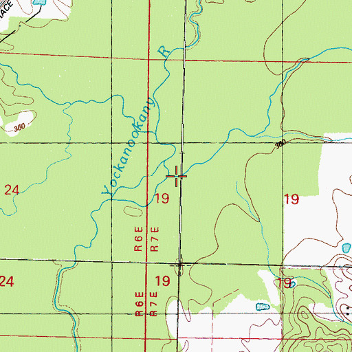 Topographic Map of Merchant Creek, MS