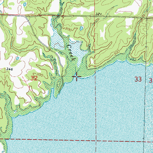 Topographic Map of Mercuson Creek, MS