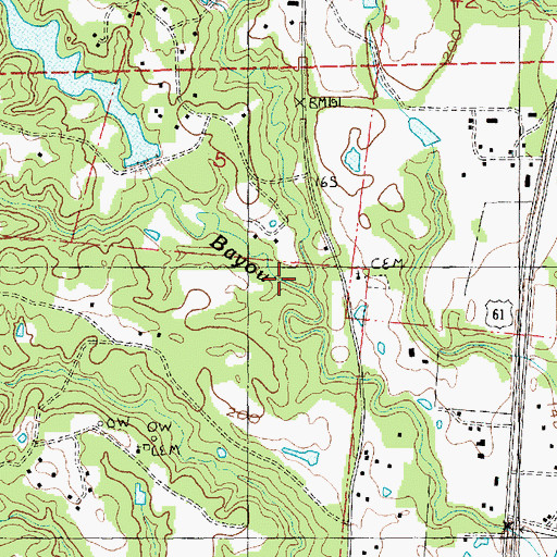 Topographic Map of Mercy Seat Church, MS