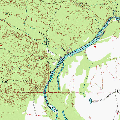 Topographic Map of Moody Shoal Ford, AR