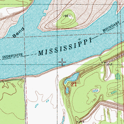 Topographic Map of Mhoon Bend Revetment, MS