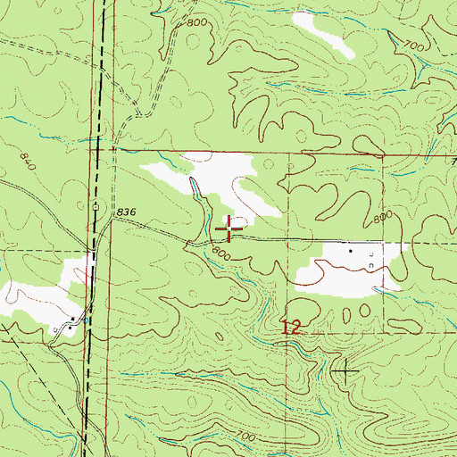 Topographic Map of Blanchard (historical), AR
