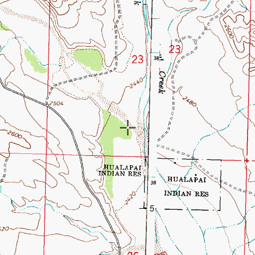 Topographic Map of Knight Creek, AZ