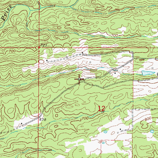 Topographic Map of Antioch School (historical), AR