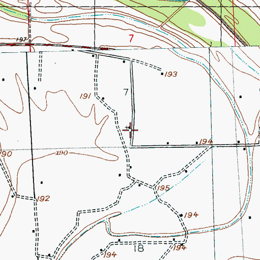 Topographic Map of Millers Union School, MS