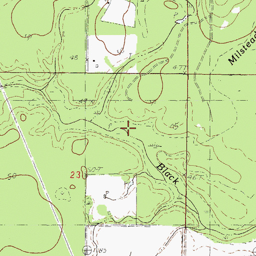 Topographic Map of Milstead Branch, MS