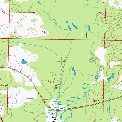 Topographic Map of Mimes Branch, MS