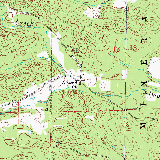 Topographic Map of Fairview, AR
