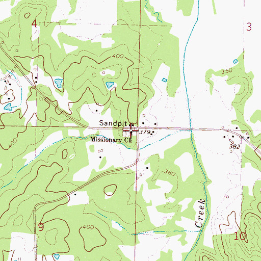 Topographic Map of Missionary Church, MS