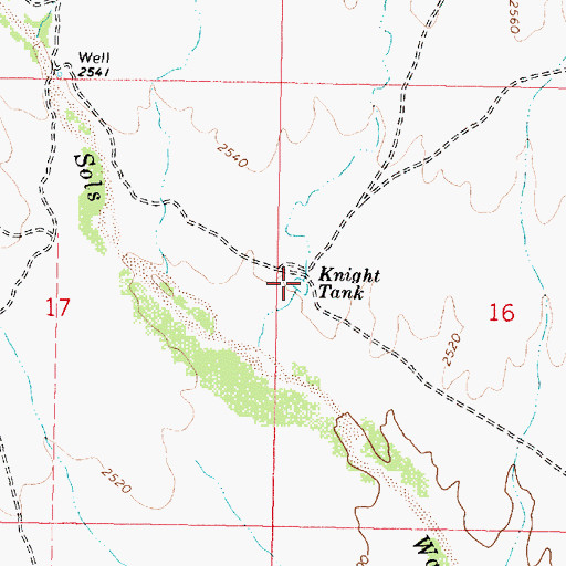 Topographic Map of Knight Tank, AZ