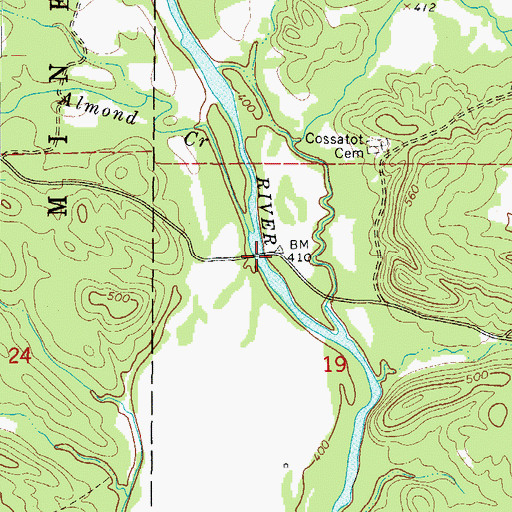 Topographic Map of Ladd Ford, AR
