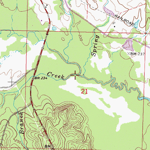 Topographic Map of Mixon Creek, MS