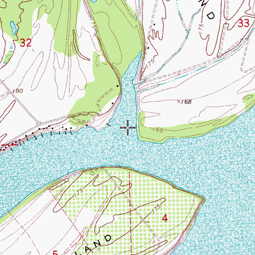 Topographic Map of Moon Lake, MS