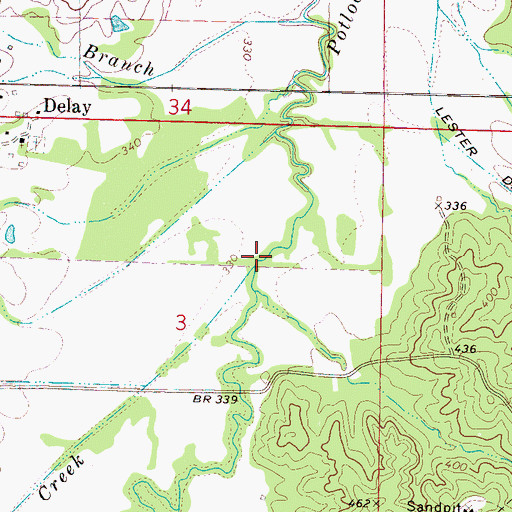 Topographic Map of Moore Creek, MS