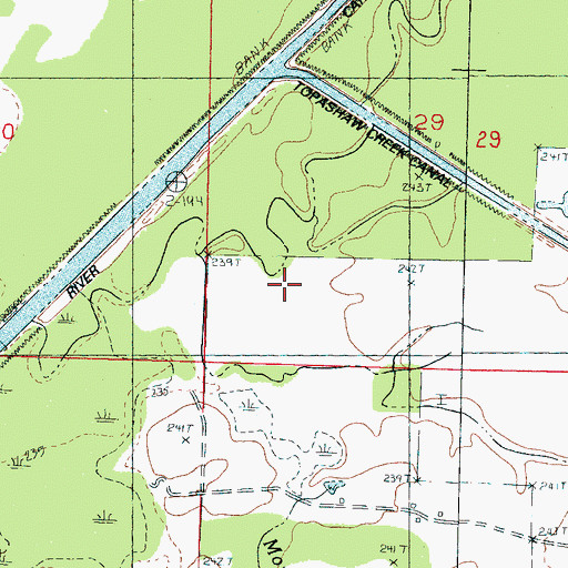 Topographic Map of Morgan Branch, MS
