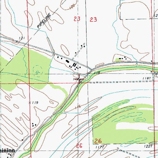 Topographic Map of Morgan Chapel, MS