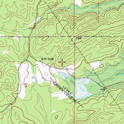 Topographic Map of Antrey (historical), AR