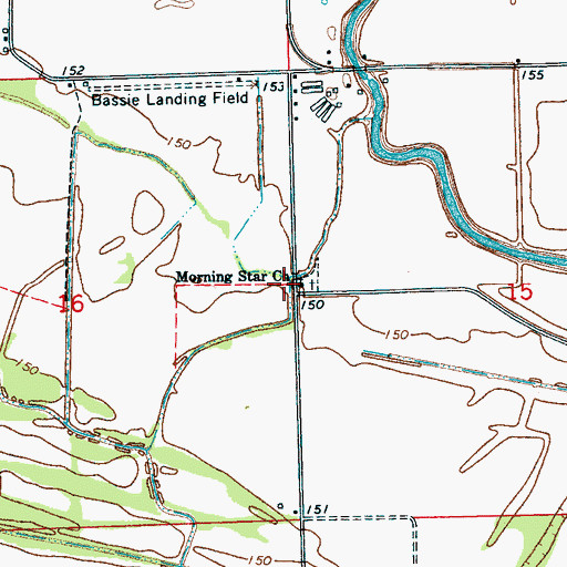Topographic Map of Morning Star Church, MS