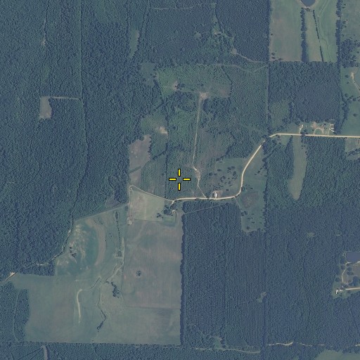 Aerial/Satellite Image of Mosley Cemetery, MS